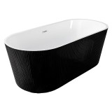 Ванна акриловая Loranto 1700х750х580 отдельностоящая, в комплекте с сифоном и опорными ножками, черный (CS-03mB-170) &mdash; 