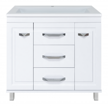 Тумба под раковину Misty Терра 90 напольная, белая — 