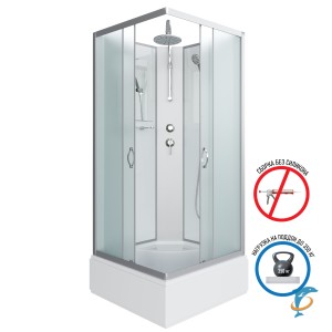 Душевая кабина Niagara NG-1108-14BKT (900х900х2100-2400) с полкой (11081424BKT)