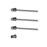 Полотенцесушитель электрический RAGLO R350.51.09 встраиваемый сенсорный с терморегулятором, графит &mdash; Полотенцесушитель водяной  «Ватра с полкой» [1/2"] 500/1030 Terminus 10 перекладин