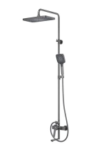 Душевая система Iddis Parker PARGM3Fi06 с изливом, графит матовый &mdash; Смеситель для умывальника, Mirro, IDDIS, MIRSB00I01