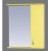 Зеркало со шкафом Мисти(Misty) Стиль 50 правое жёлтое