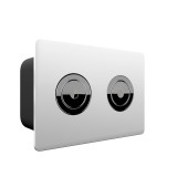 Клавиша смыва для пневматической инсталляции Point Венера, установка в стену, белый/хром, PN44072WC &mdash; 