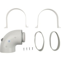 Элемент дымохода STOUT  D60/100 коаксиальный отвод для котла 90°(совместимый с Vaillant,Protherm NEW) — 