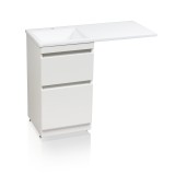 Тумба с раковиной El Fante напольная Даллас 110 Люкс белая PLUS левая — Тумба с раковиной El Fante напольная Даллас 110 Люкс белая PLUS левая СС-00000438 + СС-00000442