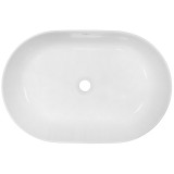 Раковина-чаша Creo Ceramique 580х380х140 накладная, овальная, керамика, белый глянцевый (PU4300) &mdash; 