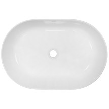 Раковина-чаша Creo Ceramique 580х380х140 накладная, овальная, керамика, белый глянцевый (PU4300) — 