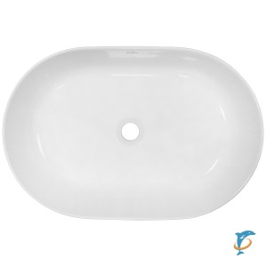 Раковина-чаша Creo Ceramique 580х380х140 накладная, овальная, керамика, белый глянцевый (PU4300)  (PU4300)