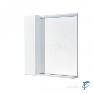 Зеркальный шкаф Aquaton Рене 80 белый, грецкий орех, левый  (1A222502NRC80)