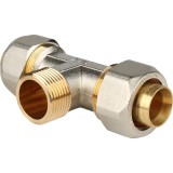 Stout Тройник-переходник с наружной резьбой 1&quot;x32 для металлопластиковых труб винтовой — 