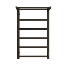 Электрический полотенцесушитель с полкой STOUT JAZZ quadro 80*50 , черный матовый — 