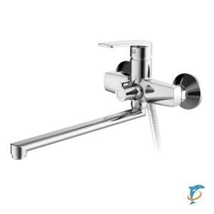 Смеситель для ванны HAIBA HB22587 длинный излив, латунь, хром  (HB22587)