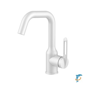 Смеситель для раковины HAIBA HB10825-8 нержавеющая сталь, белый  (HB10825-8)