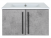 Тумба для комплекта Brevita Rock 75 подвесная, бетон светло-серый