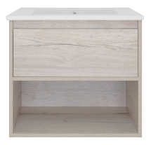 Тумба для комплекта Misty Дунай 60 подвесная с одним ящиком и нишей — 
