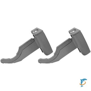 Комплект настенных регулируемых кронштейнов для радиаторов STOUT (2 шт.) Графит RAL 7024, SKU-0320-000080 7024  (SKU-0320-000080 7024)