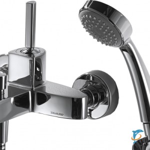 Смеситель для ванны с коротким изливом с аксессуарами Bravat Spring  (F679113C-B)