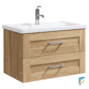 Тумба с раковиной Aqwella Foster 80 подвесная  (FOS01082DS+4640021064733)