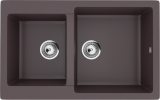 Двухсекционная реверсивная мойка ULGRAN U-505 шоколад — 