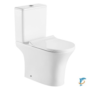 Унитаз напольный Azario FRETTA ROUND N 340х650х770 безободковый, c быстросьемным сиденьем микролифт (AZ-1038A)  (AZ-1038A)