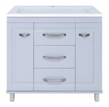 Тумба под раковину Misty Терра 90 напольная, серая — 