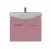 Мебель для ванной Misty Джулия - 65 с зеркалом с полочкой подвесная розовая