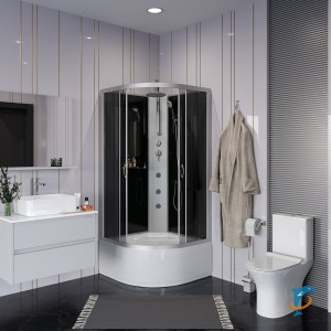 Душевая кабина Niagara NG-2509-14BKTG (1000х1000х2100-2400)  (25091434BKTG)