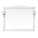 Зеркало ValenHouse Эллина 120 ясень, белое, патина серебро — 