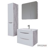 Шкаф-зеркало Grossman ТАЛИС-80 см бетон пайн — 