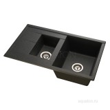 Мойка для кухни из литого мрамора Aquaton Делия 87 графит 1A716232DE210 — 