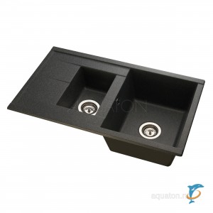 Мойка для кухни из литого мрамора Aquaton Делия 87 графит 1A716232DE210 (1A716232DE210)