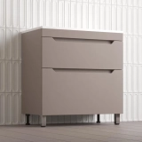 Тумба с раковиной напольная Style Line Остин 80, тауп темный эмаль PLUS — Зеркальный шкаф Style Line Папирус 90/С белый ЛС-00000237