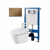 Инсталляция Point Элемент PN45120 + Клавиша Афина бронза браш PN44041BB + Унитаз Венера PN41071 — 