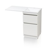 Тумба с раковиной El Fante напольная Даллас 110 Люкс белая PLUS правая — Тумба с раковиной El Fante напольная Даллас 110 Люкс белая PLUS правая СС-00000438 + СС-00000439