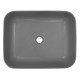 Раковина-чаша Creo Ceramique 500х400х140 накладная, прямоугольная, керамика, серый матовый (PU4200SG)  (PU4200SG)