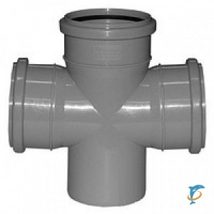Крестовина канализационная Ф110/110/110/110/ 90*(Политек)  (131187)