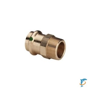 Переходник под пресс на наружную резьбу Viega Sanpress d35х11/2 бронза, модель 2211  (314651)