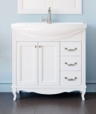 Тумба с раковиной ValenHouse Эллина 80 белая, фурнитура хром — 