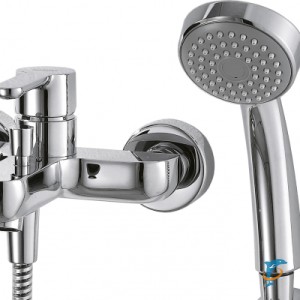 Смеситель для ванны с коротким изливом с аксессуарами Bravat Stream (F63783C-B)