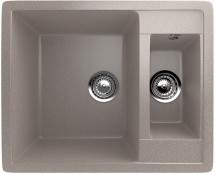 Двухсекционная реверсивная мойка ULGRAN U-106 песочный — 