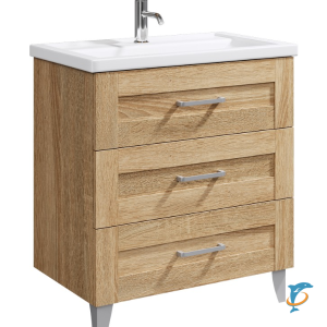 Тумба с раковиной Aqwella Foster 80 напольная  (FOS01083DS+4640021064733)