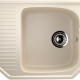 Угловая односекционная мойка с отверстием под смеситель ULGRAN U-109 бежевый  (U-109-328)