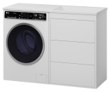 Тумба Brevita Grafit 60 под стиральную машину с раковиной Камилла 120 правая белая — 