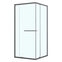 Душевое ограждение Azario MONAKO 1000х1000х1950 сдвижная дверь, прозрачное стекло 6 мм, профиль графит матовый (AZ-L47-100-MGR-CL) — Вид устанговки - пристенный, напольный, 90х70х196см