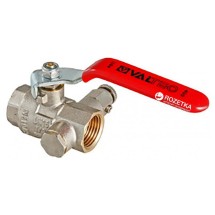 Кран шаровой VALTEC 1/2 c дренажом и воздухоотводчиком  — 
