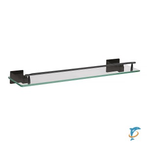 Полка AZARIO ALTRE стеклянная, чёрный матовый (AZ96003B)  (AZ96003B)