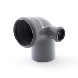 Отвод канализационная Ф110-50- 45* правый — Отвод канализационная Ф110-50- 45* правый