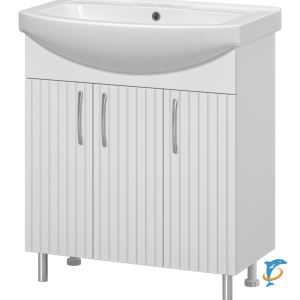 Тумба с раковиной Misty Изео 75 напольная, белая  (Э-Изе01075-021Н + Misty_2050016800116)