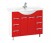 Мебель для ванной Misty Жасмин 105 с 6-ю ящиками красная эмаль с зеркало со шкафом