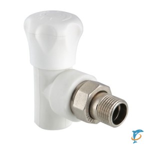 Клапан полипропиленовый со сгоном угловой VALTEC 20 мм х 1/2"  (VTp.718.V.02004)